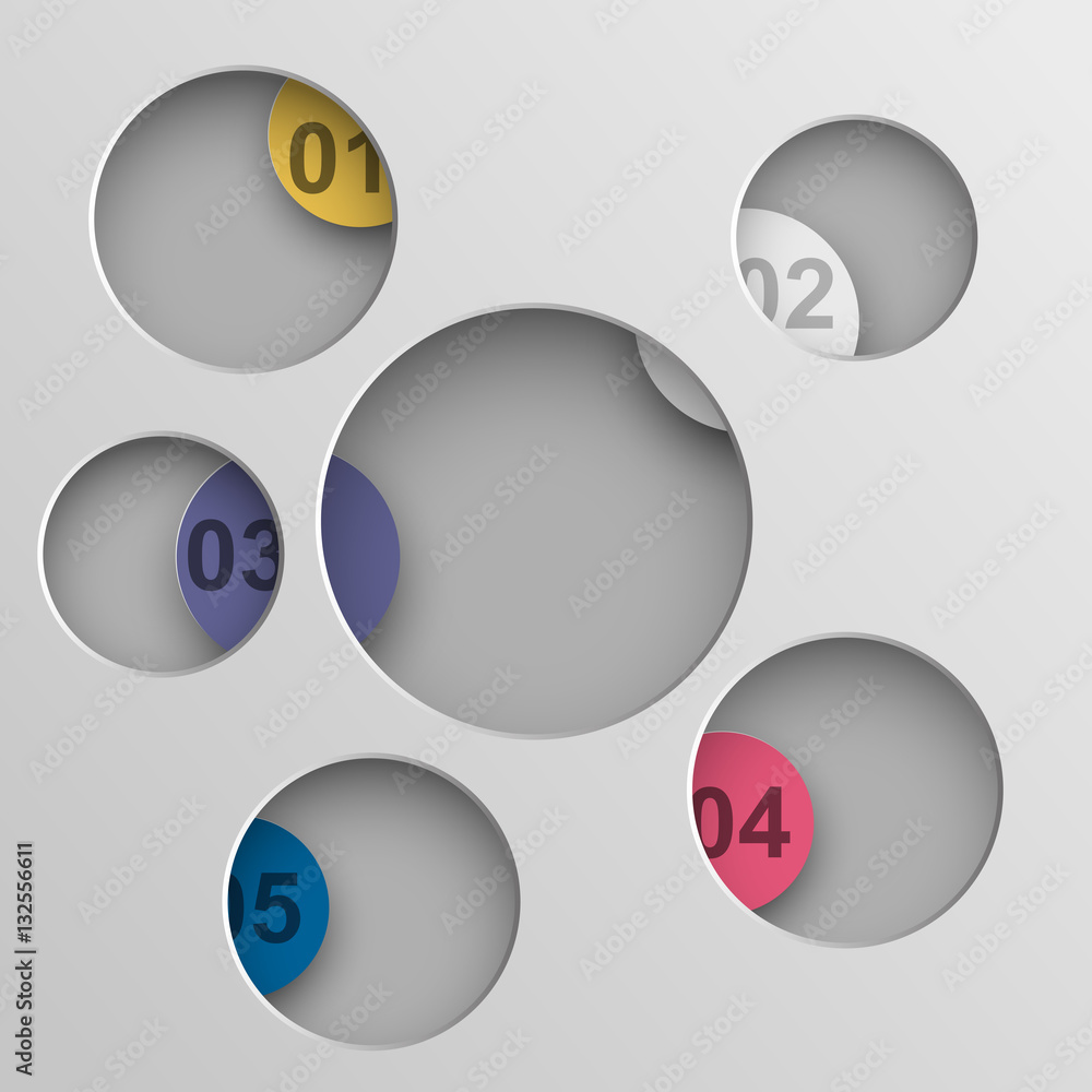 Carved circles cover design informative infographics Carved circles cover design informative infographics