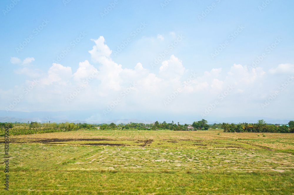 The field landscape in Thailand countryside