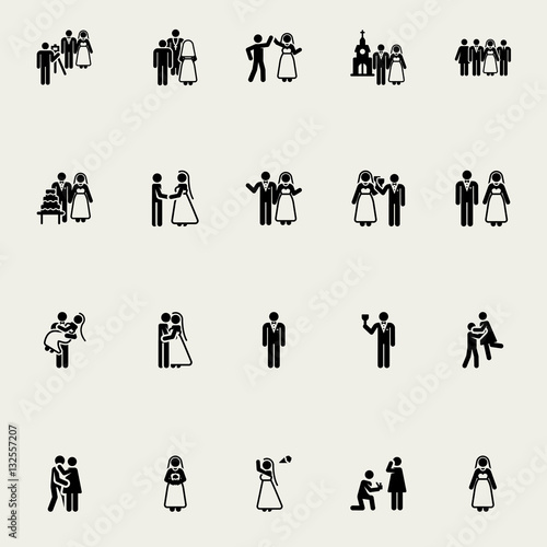 Wedding  vector icons