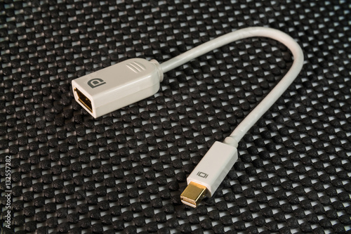Mini male DisplayPort to female DisplayPort cable and adapter