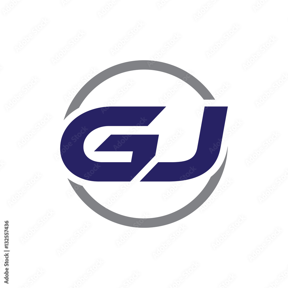 initial letter logo with circle blue color initial letter logo with circle blue color