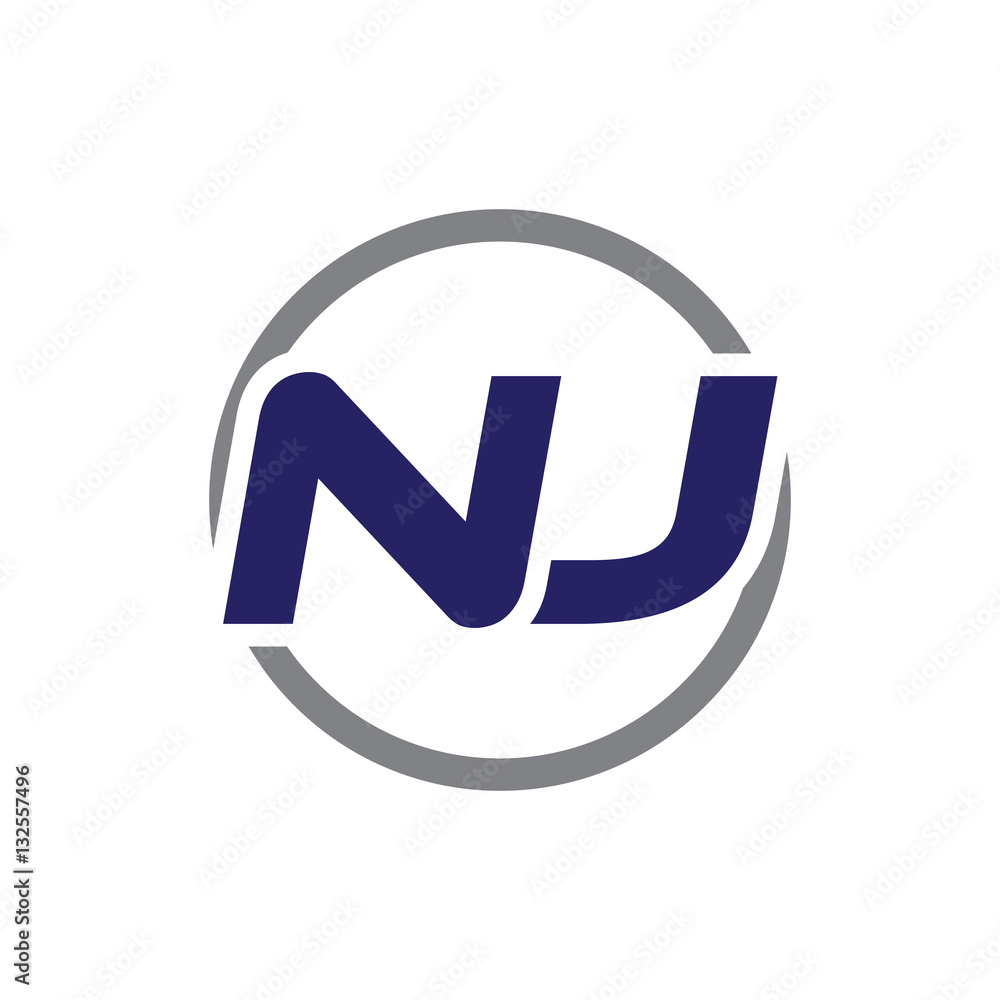 initial letter logo with circle blue color initial letter logo with circle blue color