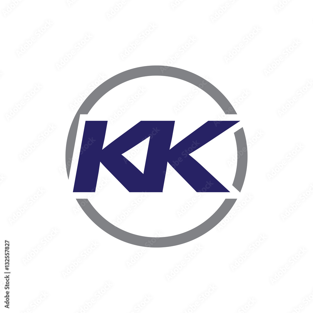 initial letter logo with circle blue color initial letter logo with circle blue color