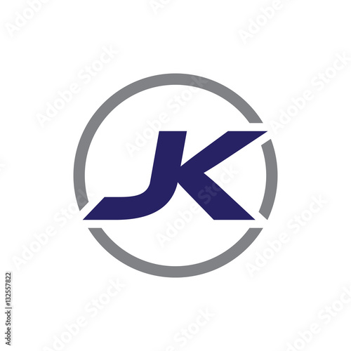 initial letter logo with circle blue color