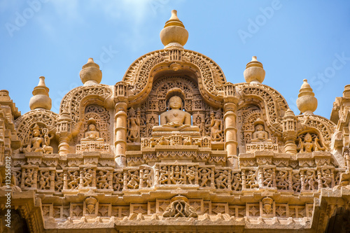 Detail of the Jain temple in Jaisalmer, India.
