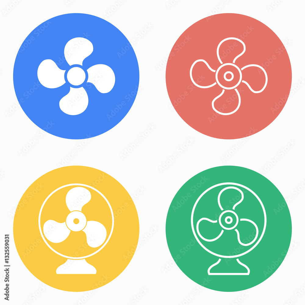 Fan icon set.