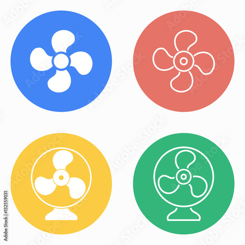 Fan icon set.