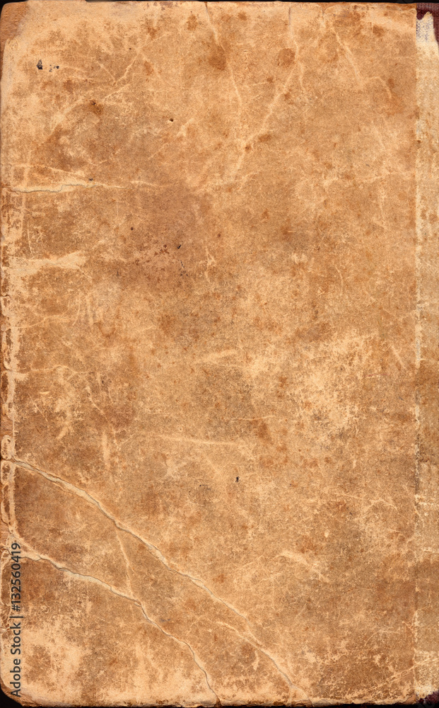 Old dirty book cover grunge texture with cracks and scratches