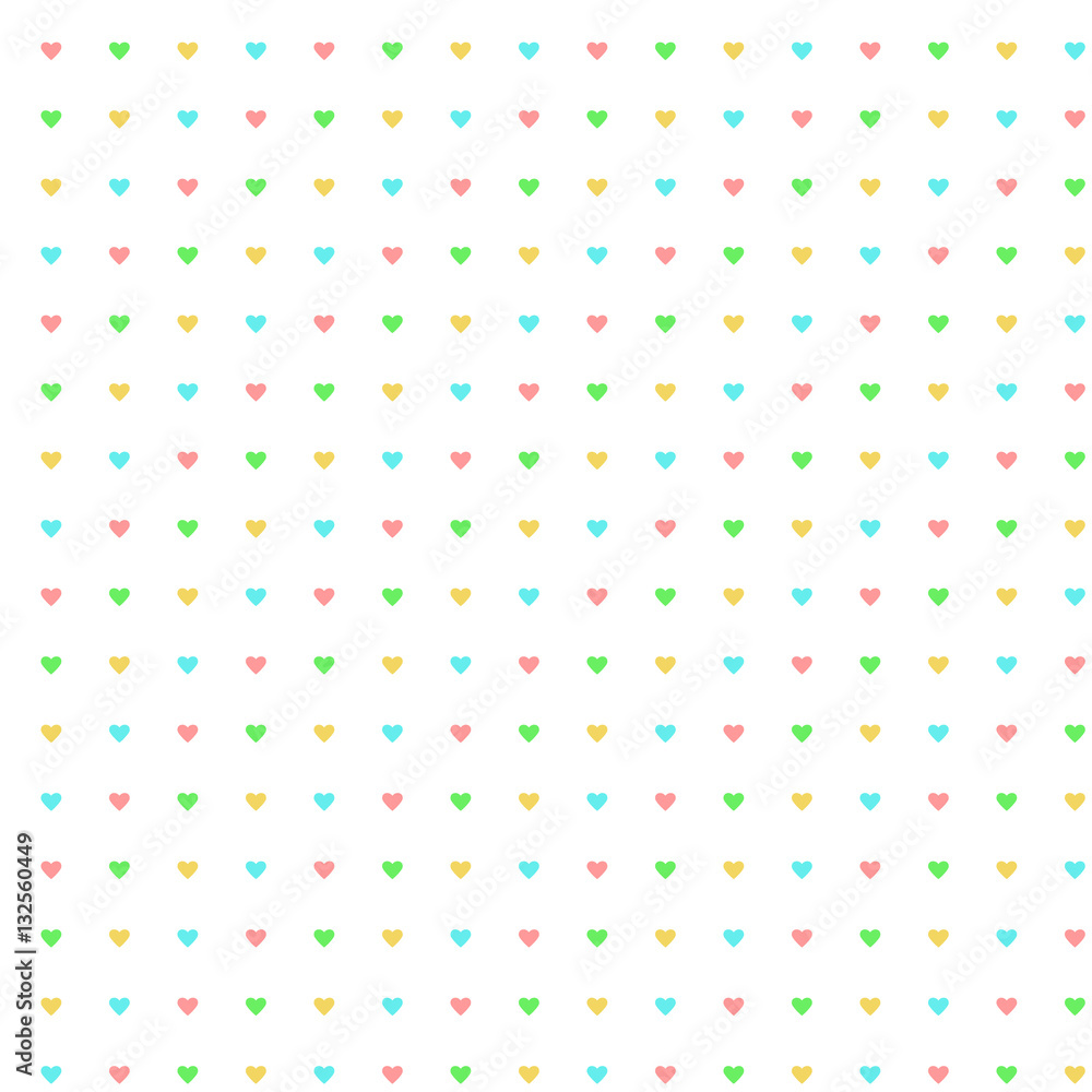 blue, red, yellow, green hearts. vector seamless pattern blue, red, yellow, green hearts. vector seamless pattern