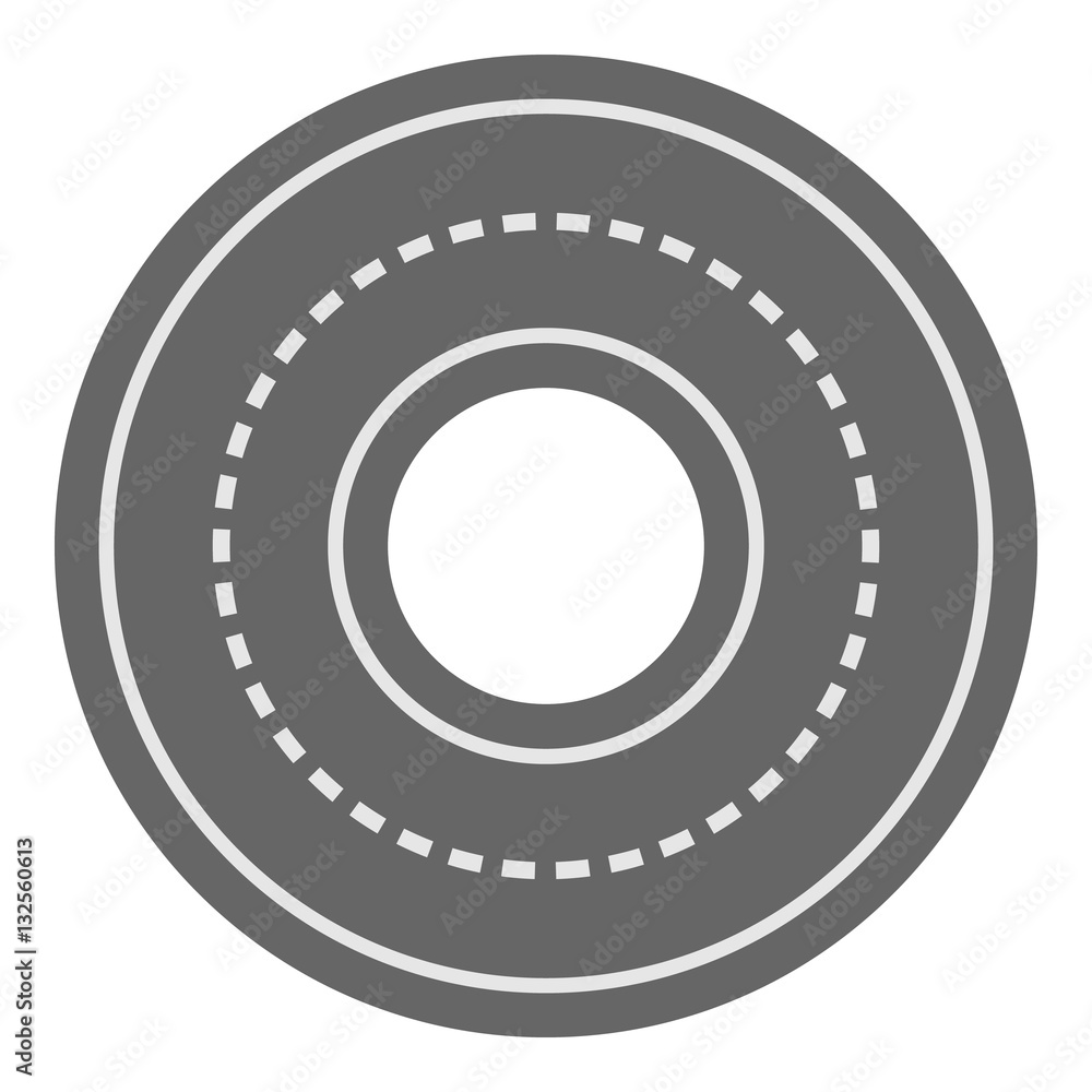 Circle road icon, cartoon style Circle road icon, cartoon style