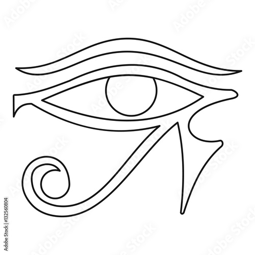 Eye of Horus icon, outline style