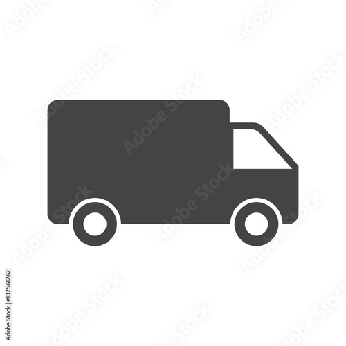 Truck, car vector illustration. Fast delivery service shipping icon. Simple flat pictogram for business, marketing or mobile app internet concept on white background.