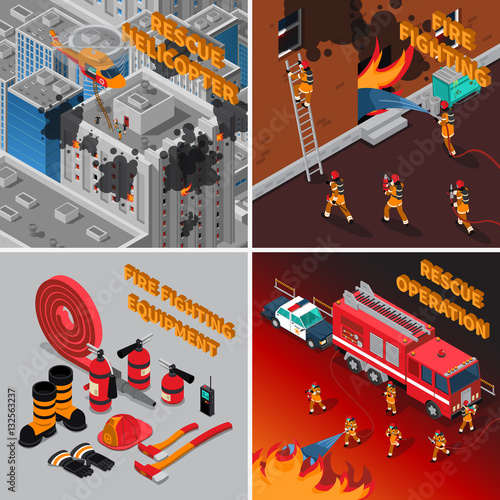 Fireman Isometric Concept