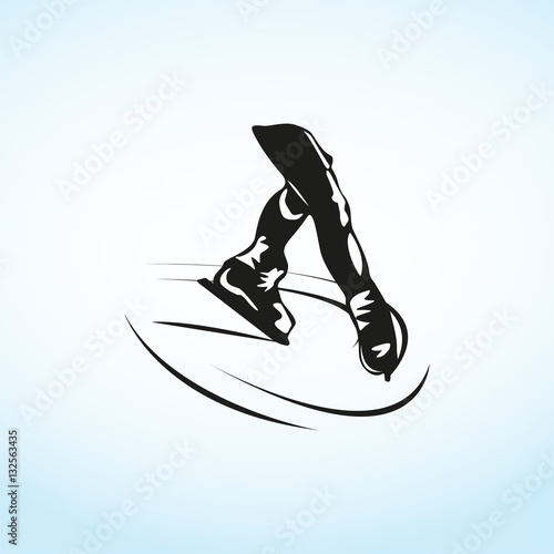 Sports symbols. Figure skating. Vector illustration.