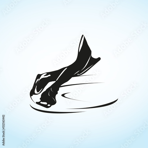 Sports symbols. Figure skating. Vector illustration.