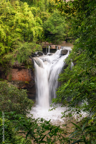 Landscape waterfall in Thailand, Haew Suwat Waterfall in Khao Yai National Park, Thailand