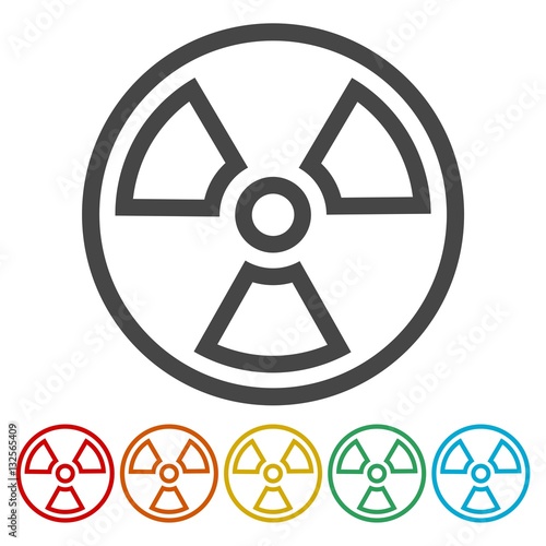Radiation Icon Vector, Flat radiation icon 