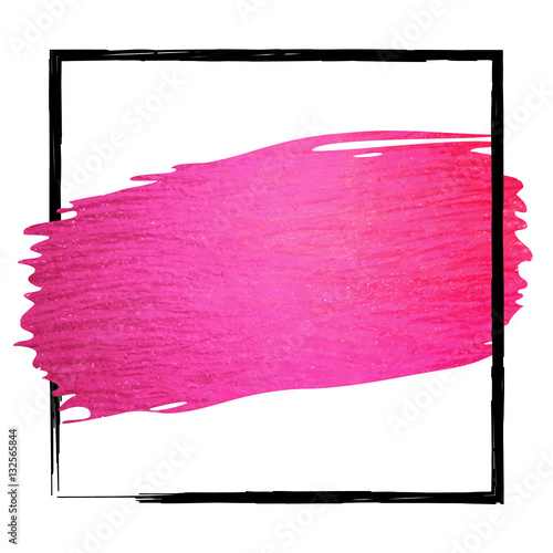 Hand made vector pink paint stroke glitter texture