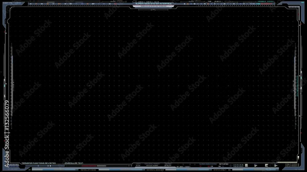 Sci-fi Frame Interface. HUD concept design of frame with brackets, equalizers, data, futuristic elements 4K | 3840 x 2160 | 0:30 sec