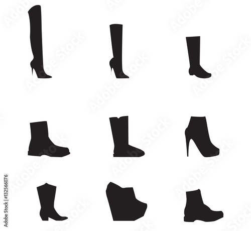 Shoes icons Vector. kind of women's shoes