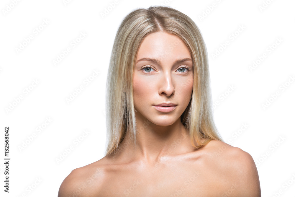 Beautiful blonde girl with natural make-up Beautiful blonde girl with natural make-up