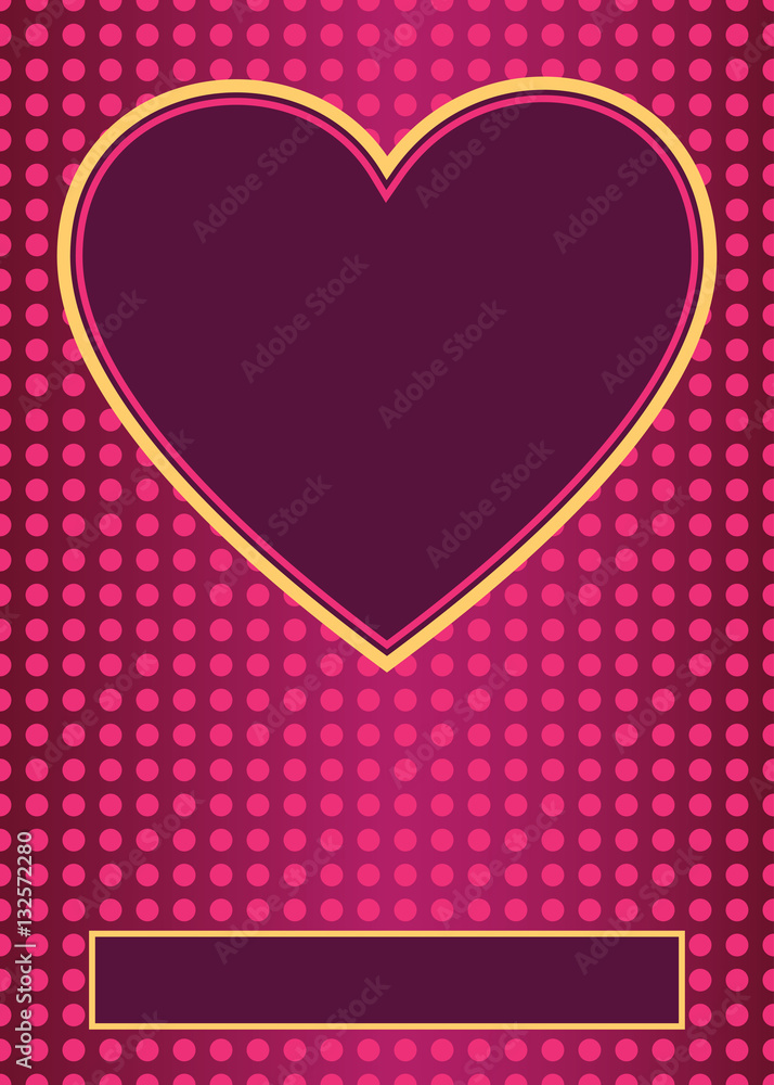 Heart shape poster of flyer layout design in pink color shades Heart shape poster of flyer layout design in pink color shades