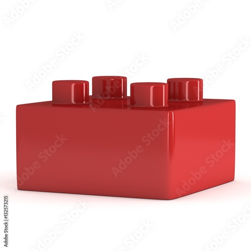 Constructor element. 3d render isolated on white background