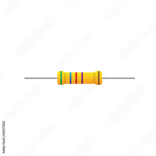 Resistor on white background