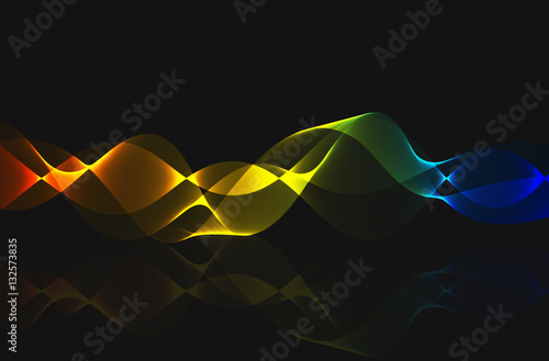 abstract colorful spiral mesh line