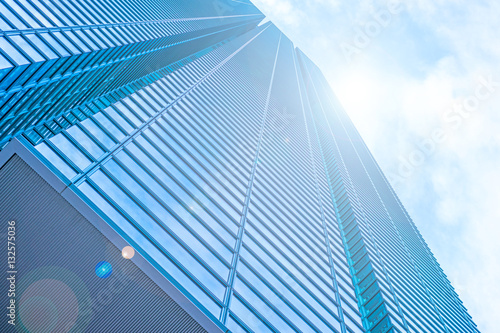 Modern Office Buildings Against Blue Sky