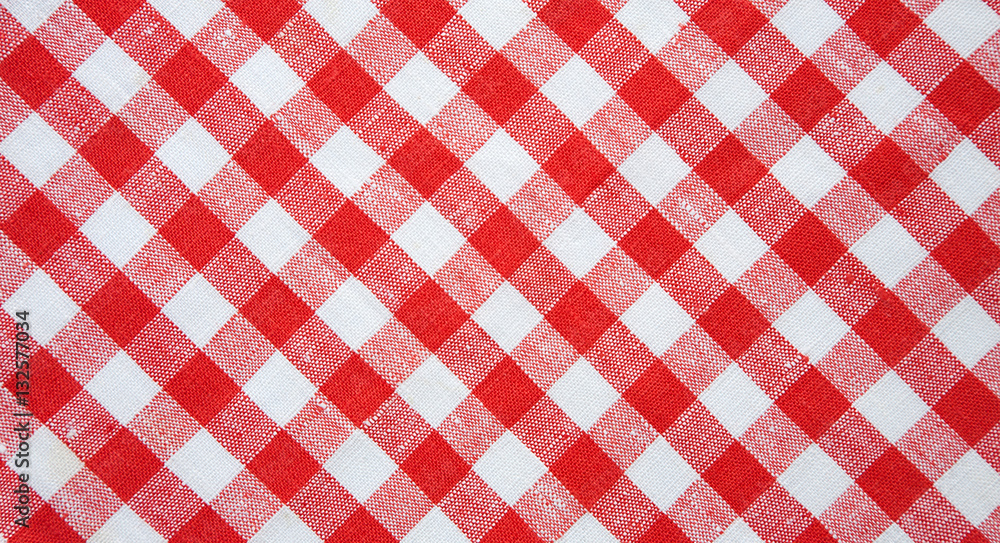 Red and White Plaid textile Fabric texture Red and White Plaid textile Fabric texture