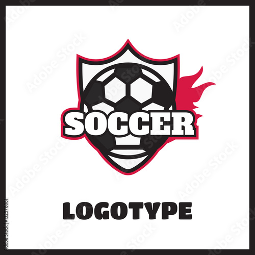 Football or soccer vintage label  logo