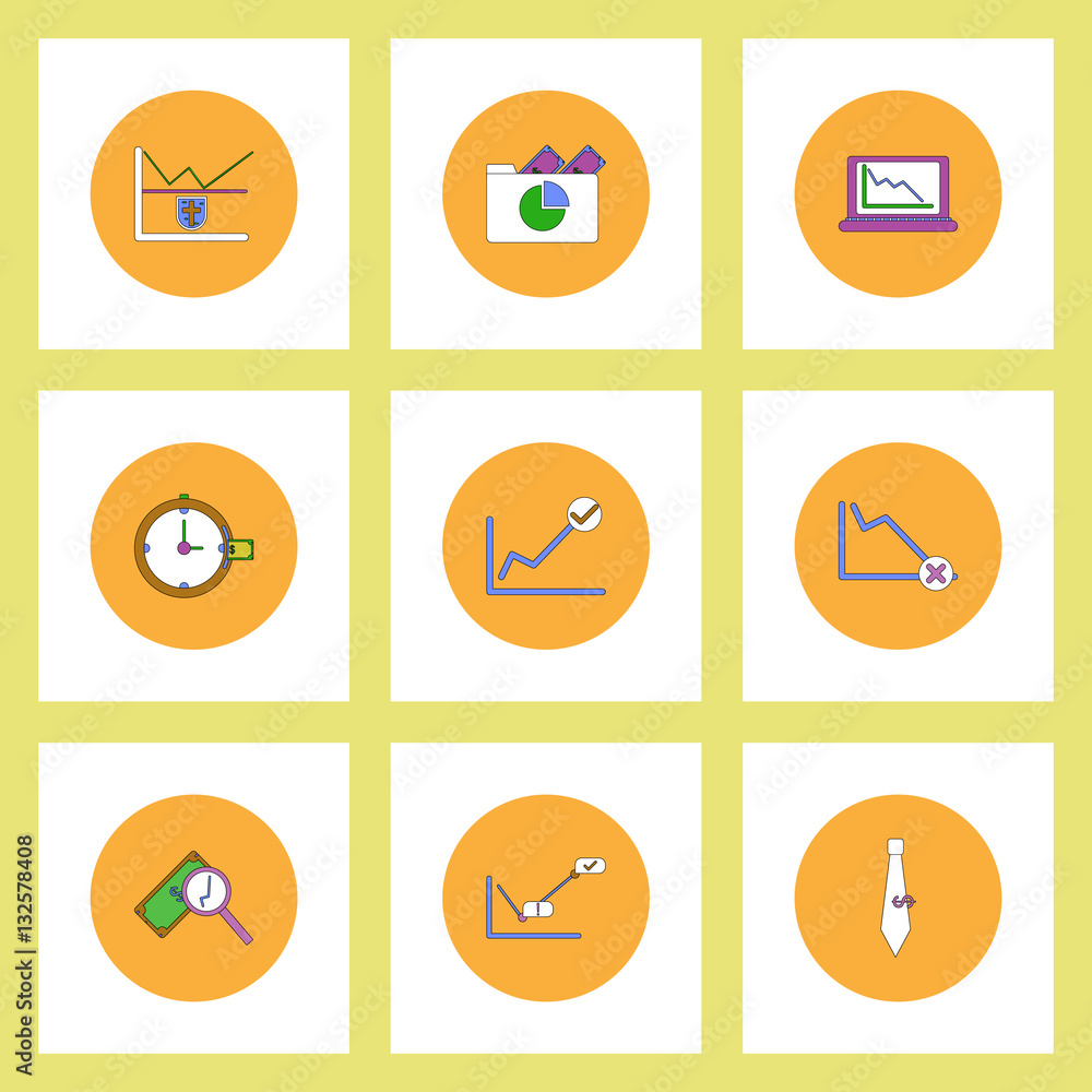 Collection of icons in flat style infographics and statistics Collection of icons in flat style infographics and statistics