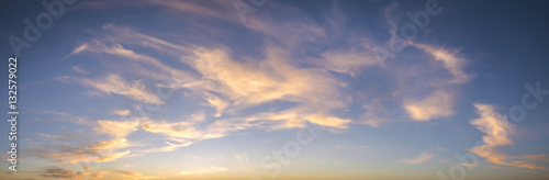 beautiful evening sky over  at sunset