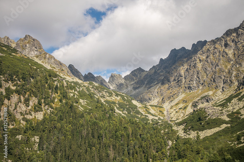 Landscape. View of magnificent mountain range.High Tatras, Slovakia. 