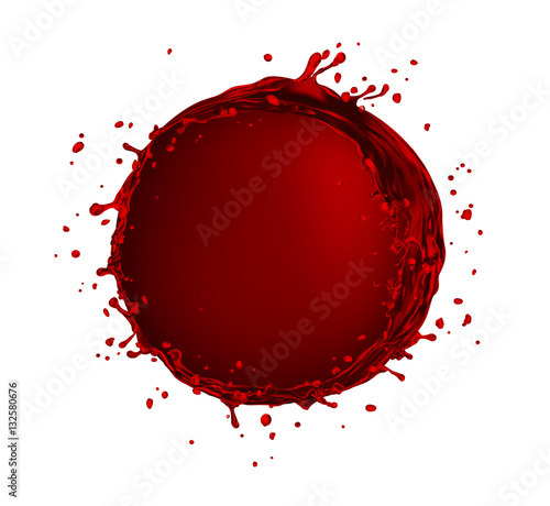 vector wine splash circle bubble
