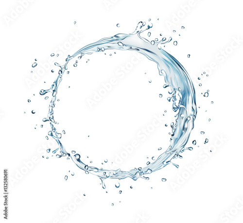 Fotografie, Obraz vector water splash circle