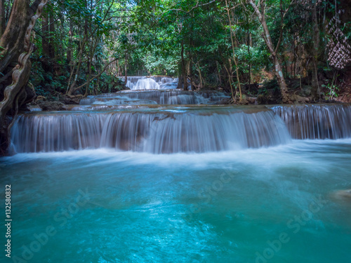The most beautiful Huai Mae Khamin waterfall  Khanchanaburi