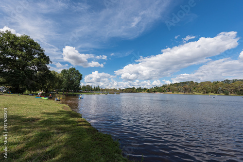 Photography Orange, Australia - December 26, 2016: Lake Canobolas, a large tranquil lake that provides a range of activities with the changing seasons