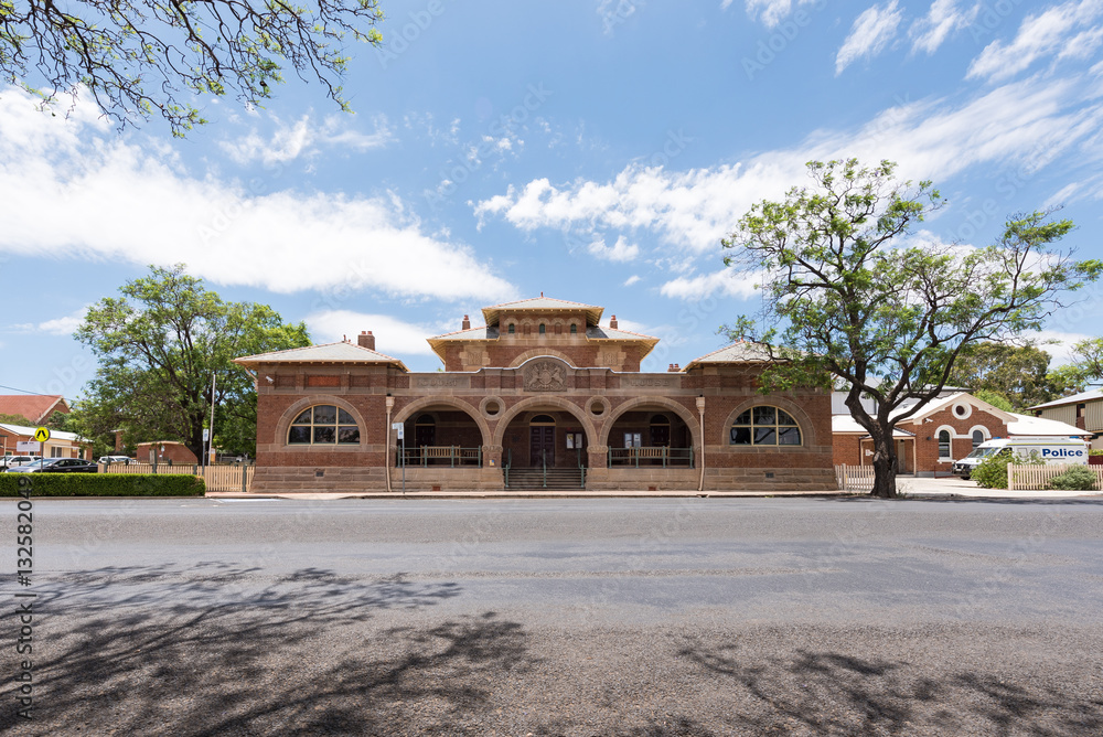 Parkes, New South Wales - December 28, 2016: The Court house in Parkes, the local court of New South Wales.