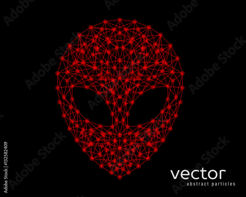 Vector illustration of alien head