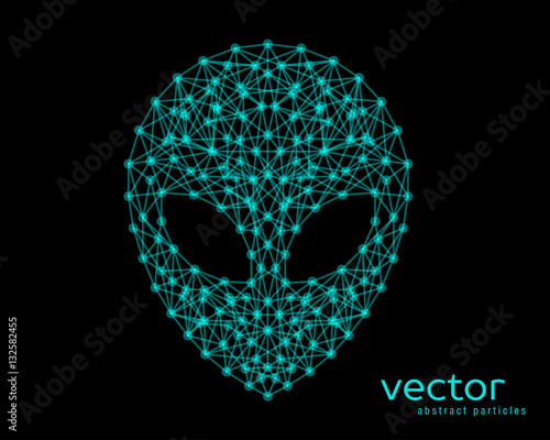 Vector illustration of alien head