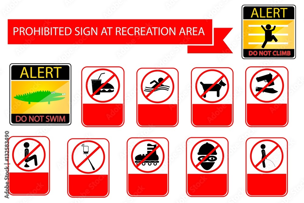 Prohibited Sign at Recreation Area
Prohibited Sign at Recreation Area