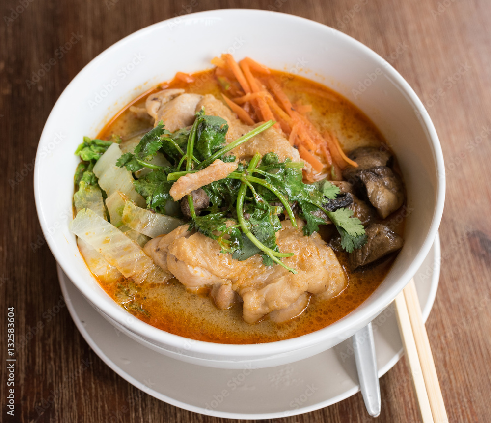 Chicken Laksa, one of the best Asian cuisine in Australian taste.