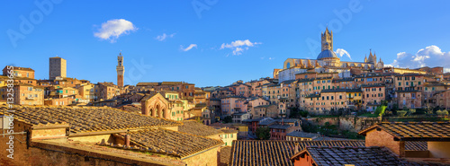 Panoramic view of Siena old town, Tuscany, Italy photo