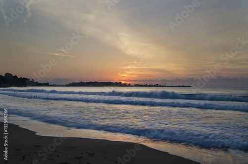 Eternity on Bulgarian sandy shore near sunrise © nerksi
