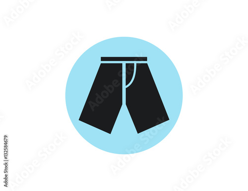 Vector flat short pants fashion clothing