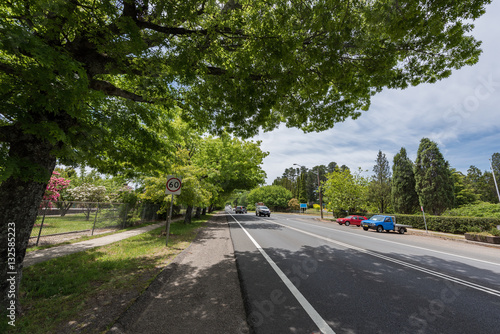 Photography Sydney, Australia - November 20, 2016: Rural streets on the way to blue mountain scenery in NSW national park, Australia