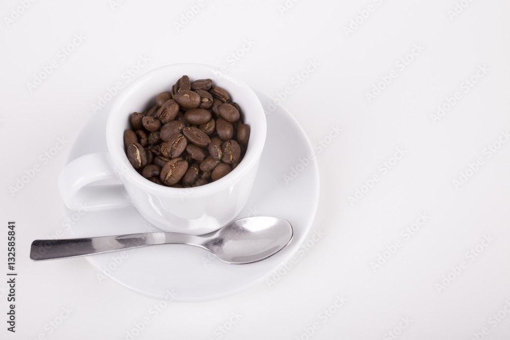 white cup of coffee with spoon white cup of coffee with spoon