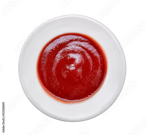 Wallpaper Mural Bowl of ketchup or tomato sauce isolated on white background, to Torontodigital.ca